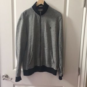 Penguin Full Zip Sweater- XL Slim Grey